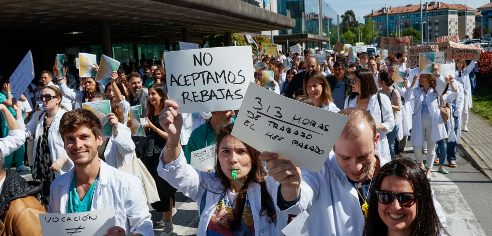 Los médicos gallegos denuncian que la Xunta incrementa servicios mínimos