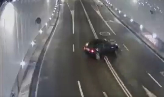 Accidente túnel María Pita MUY MALA CALIDAD