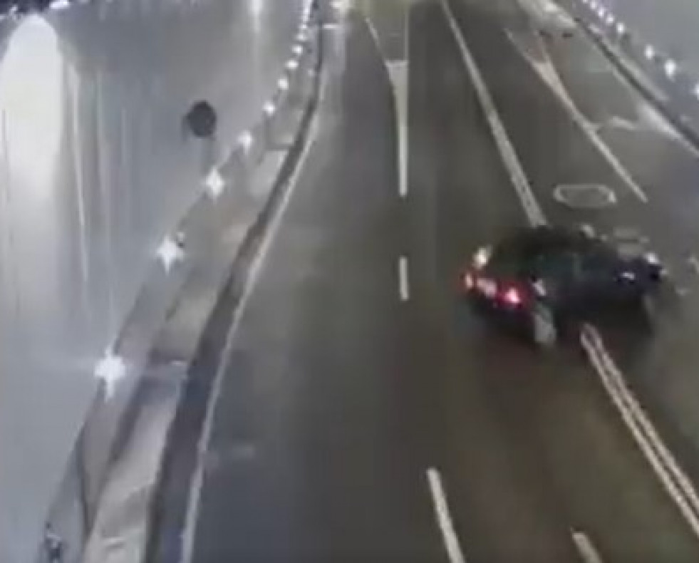 Accidente túnel María Pita MUY MALA CALIDAD