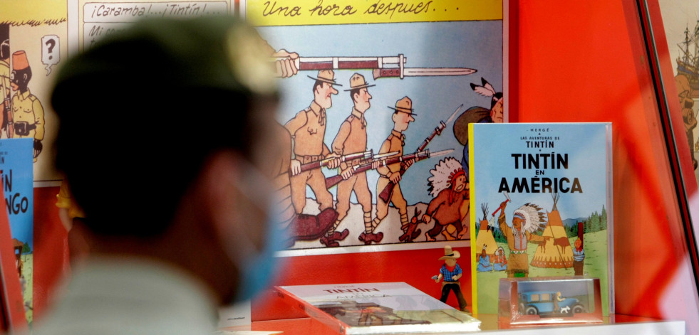 Tintín hace la guerra en el Museo Militar de A Coruña hasta el 30 de septiembre