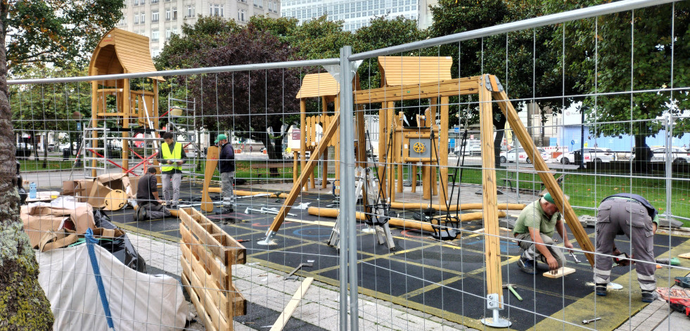 El Ayuntamiento inicia el arreglo del parque infantil de los jardines de Méndez Núñez